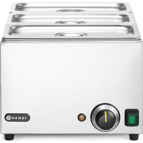 Bain-Marie-Speisenwärmer 3x GN 1/3 100 mm mit Deckel 1000 W (1/5)