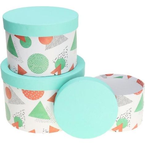 Scatola di fiori con 3 rosette verdi