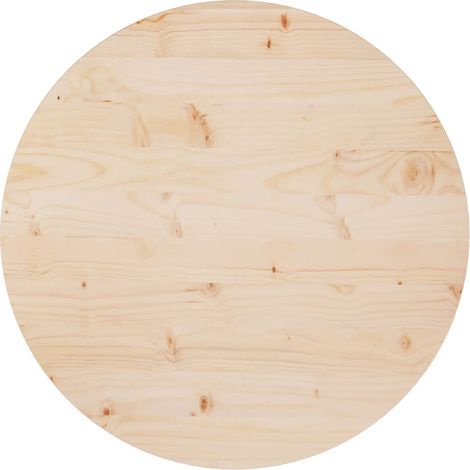 Piano Tavolo Ø70x2,5 cm in Legno Massello di Pino vidaXL (1/5)