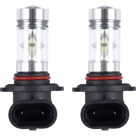 Lot De 2 Ampoules LED Anti-Brouillard 6000K Blanc H10 9045 9145 9140 100W 1200lm Projecteur Feux De Jour DRL (1/4)