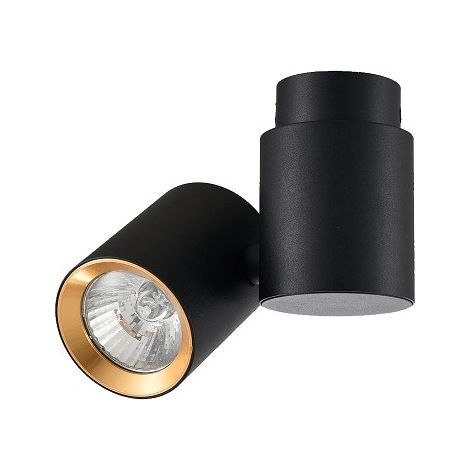 Spot plafond Boston 1xGU10 noir/or Light Prestige Ø12cm (1/3)