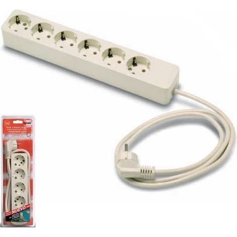 FPLUS base multiple 6 tomas c/int.famatel (ref.2518) , Base múltiple 6 tomas con interruptor TT Lateral 16A/250V
Escribir un Email a un amigo
DATOS TÉCNICOS 
Resistencia al impact (1/2)