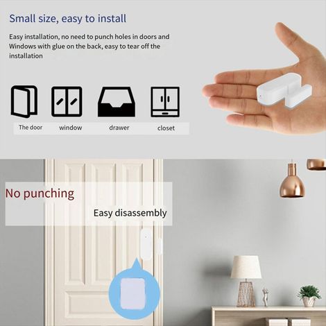 Tuya Zigbee Tür- und Fenstersensoren, drahtlose Magnetsensor-App für Smart Home (1/3)