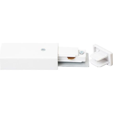 Alimentation pour rail monophasé 16A blanche avec cache Milagro (1/4)