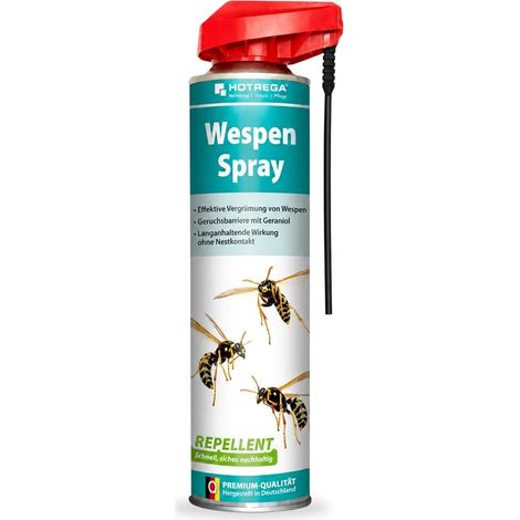 Hotrega Wespen-Spray Repellent 600 ml Gebrauchsfertig Für innen & außen Mit Klappkopf (1/5)