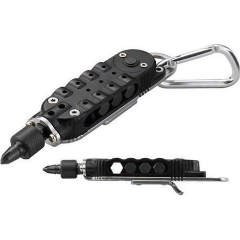 Ensemble de mini-outils multifonctions de poche, outils de voyage, tournevis réglable, porte-clés, outils d'extérieur (1/5)
