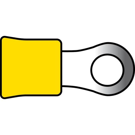 COSSES 674 POUR CABLES Ø2.5 6.5MM JAUNE 10PCS z