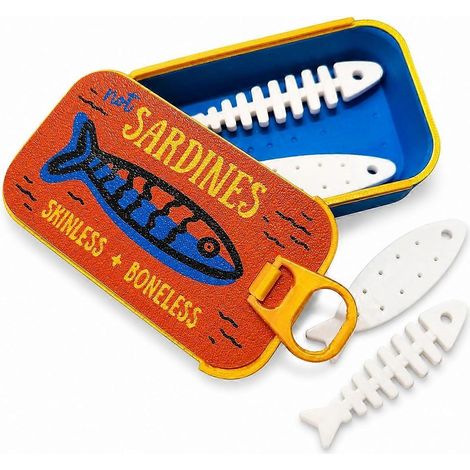 Boîte à bijoux sardine de voyage organisateur imprimé 3D couvercle coulissant pour bagues boucles d'oreilles breloques orange (1/5)