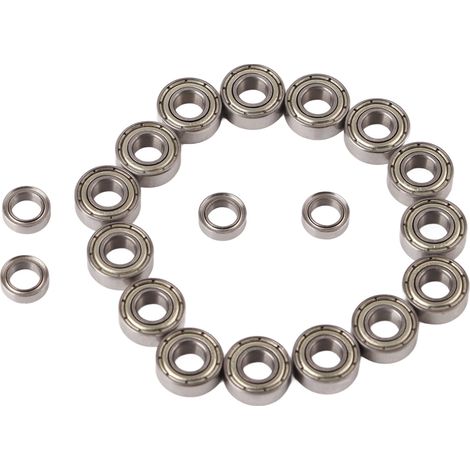 Kit de 19 roulements étanches pour roues de voitures RC Traxxas 1/10 2WD Slash Stampede Rustler (1/5)