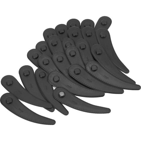 25 Stück Rasentrimmermesser aus flexiblem ABS-Kunststoff für schnelles Schneiden, passend für Bosch-Rasenmäher, schwarz (1/5)