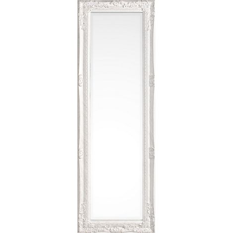 Specchio Legno Bianco Classico da Interno 42x132 cm - HALL (1/4)