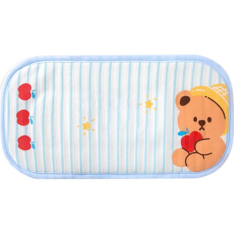 Oreiller de bras rafraîchissant bébé été - Coussin frais allaitement avec bande élastique élargie ours rayé (1/5)