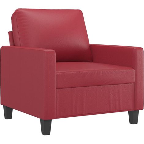 Sessel Weinrot 60 cm Kunstleder vidaXL