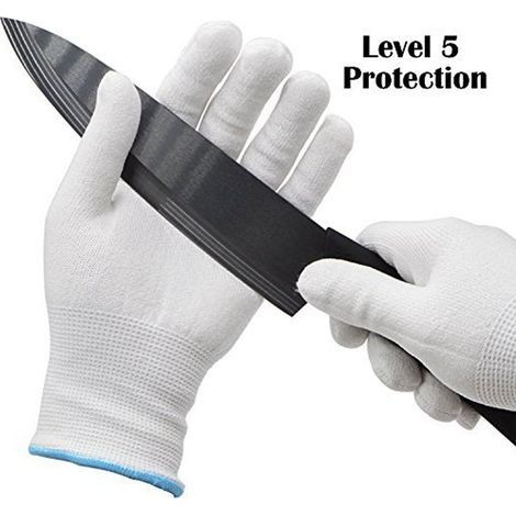 Schnittfeste Handschuhe der Schutzklasse 5 für Holzbearbeitung, Glasverarbeitung und Sicherheitsanwendungen abriebfest, säure- und laugenbeständig, Größe M (1/4)
