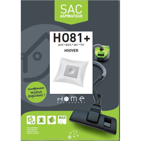 Sac microfibre adaptable par 4 HEHO81+ pour Aspirateur HOOVER TELIOS EXTRA