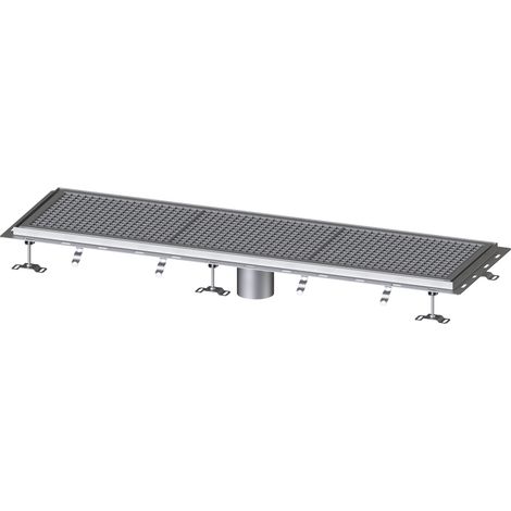 -Kastenrinne Ferrofix m. Fliesenanschlusswinkel, 400 x 1550 mm