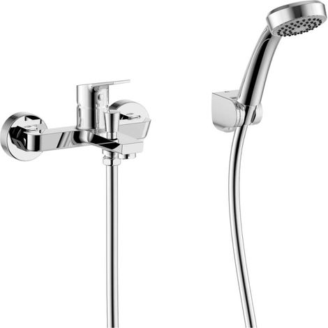Jika Cubix - Rubinetto vasca, con accessori, cromato H3212I70041311 (1/2)