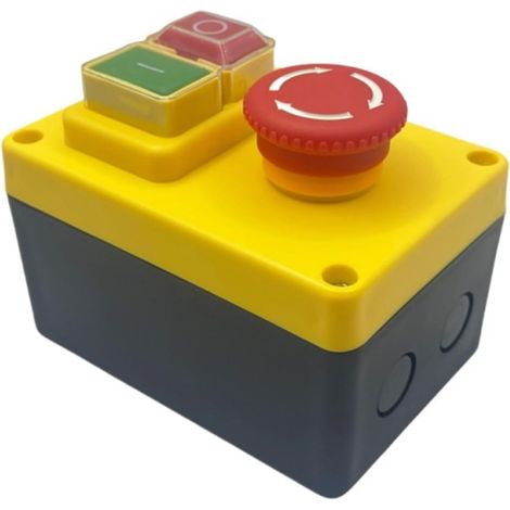 Bouton Poussoir D'arrêt 'Urgence Robuste 250V 16A Interrupteur 'arrêt 'Urgence pour Outil Électrique ABS pour Machines Électriques Interrupteurs 'Alimentation Haute Tension (1/5)