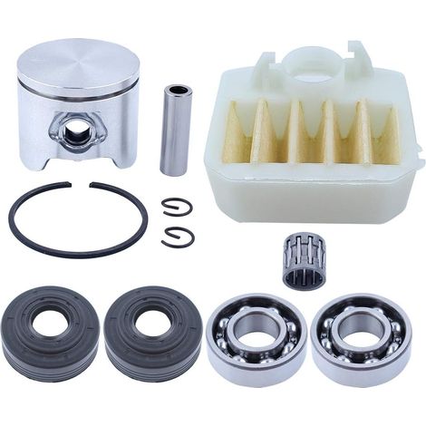 Ensemble de joint d'huile de roulement de manivelle de piston 44mm et filtre à air pour tronçonneuse Husqvarna 340 345 350 pièces de reconstruction de moteur (1/5)
