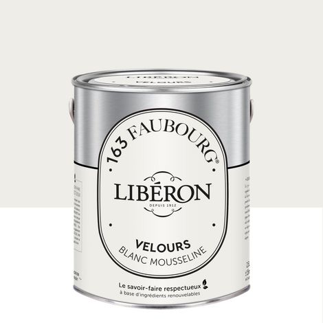 Mussola multisuperficie vernice bianca, velluto 163 Faubourg Libéron, 2,5 l LIBERON