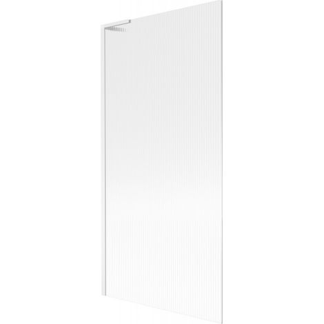 Mexen Next L paroi de baignoire à 1 volet 90 x 150 cm, rayures, blanc - 895-090-000-03-09-20 (1/5)