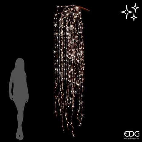 EDG Enzo De Gasperi Cascata Natalizia a Led 56 Fili 2.016 Luci L 290 Cm Cavo 10 Mt Camel (1/2)