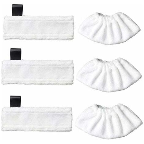Paquete de 3 paños de repuesto de microfibra para mopa y paquete de 3 paños de microfibra para Karcher Easy Fix SC1/SC2/SC3/SC4/SC5/SV7, paño accesorio para Kärcher Easy Fix - INHHUB (1/4)