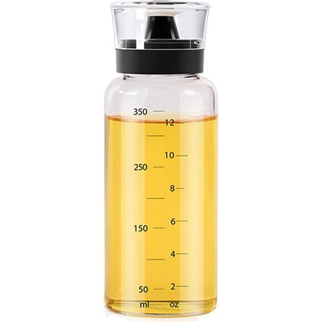 Bouteille distributrice d'huile, 350 ml, bouteilles d'huile pour camping en plein air, bouteilles d'huile en verre avec graduation