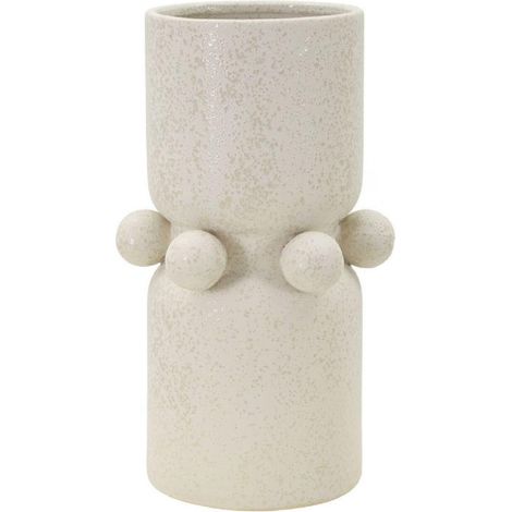 Mauro Ferretti Decorative Ceramic Vase Cream 28cm