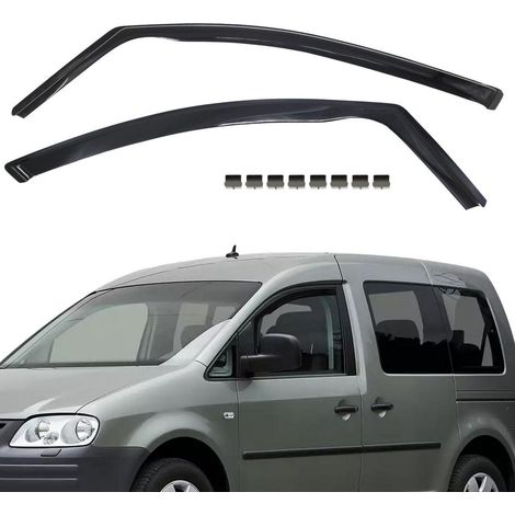 Déflecteurs de pluie pour Volkswagen Caddy 2005-2018, 2 pièces, noir (1/5)