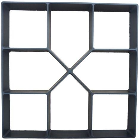 Moule à Pavage Plastique 40 x 40 cm pour Garden Terrasse Allée Patio Jardin Trottoirs Chemin de Pavage en Ciment Béton Moule à Pavé Réutilisable Moule de Coffrage Bricolage (1/4)