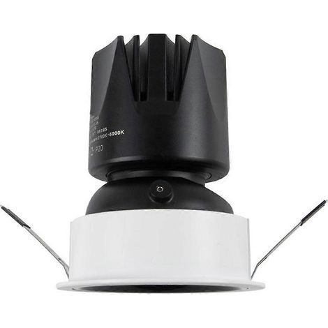Projecteur LED encastrable 12W anti-éblouissement, variateur intelligent Tuya Zigbee, spot orientable pour plafond, ambiance personnalisable, blanc chaud/froid, paquet de 1, compatible avec Alexa et G (1/5)
