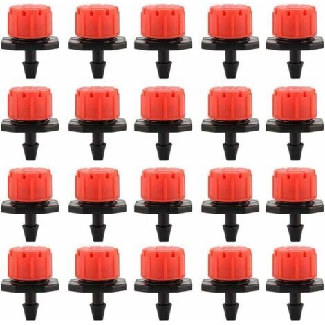 100PCS Goutteurs Irrigation Goutte à Goutte dripper, Buses de Gicleurs Émetteur Jardin, Arrosage Goutte à Goutte Automatique 360° Réglable DIY (1/5)