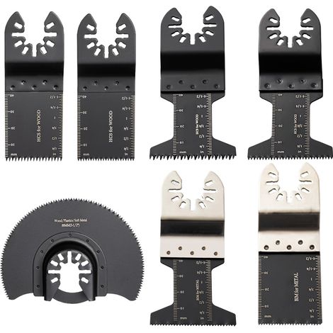Mophorn 50 pezzi lame per seghe oscillanti, kit lame multiutensile a sgancio rapido, lame HCS per legno, plastica, metallo, compatibili con Dewalt, Dremel, Fein, Worx, Bosch, Makita e Milwaukee