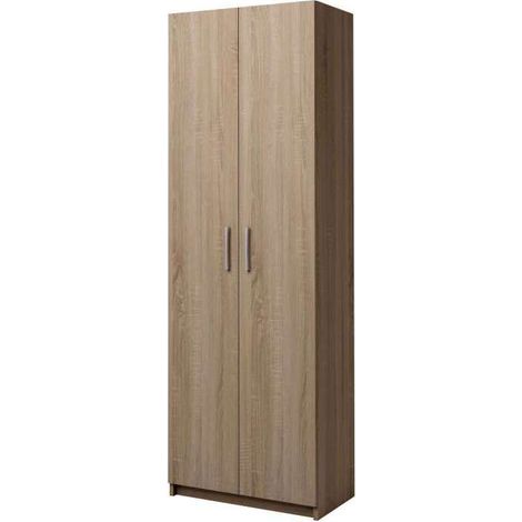 Armario multiestantes dos puertas Urano en roble. 60 cm(ancho) 180 cm(altura) 35.6 cm(fondo)