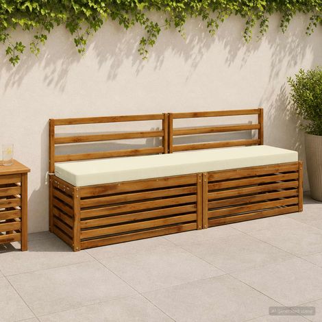 vidaXL 2-Piece Bench Cushions SOEST 2 pcs 100% Polyester Cream (1/5)