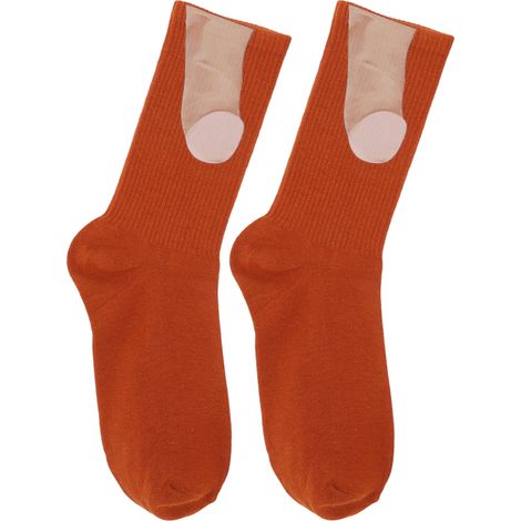 Chaussettes Coton Unisexe Élastiques Marron Clair pour Noël Nouvel An Shopping (1/5)