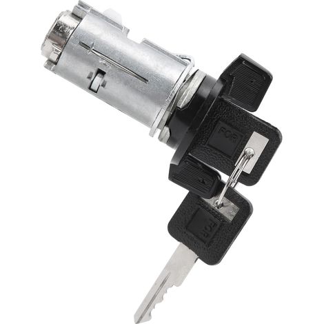 Cylindre de serrure d'allumage avec 2 clés 701398 Accessoire de remplacement compatible avec Chevrolet GM (1/5)