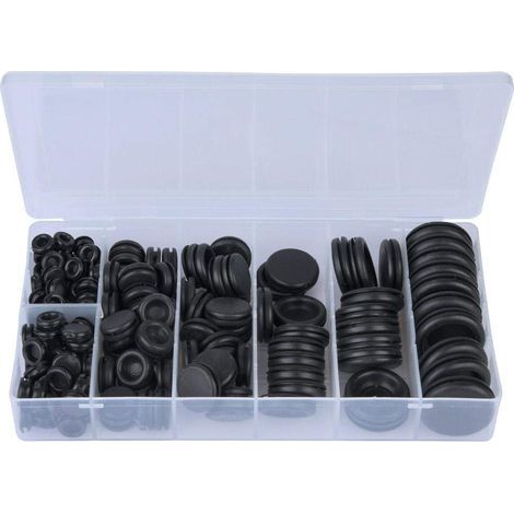 200 Stück schwarze Gummidichtungsringe in den Größen 3/16", 1/8", 1/4", 5/16", 3/8", 1/2", 5/8" und 3/4". (1/5)