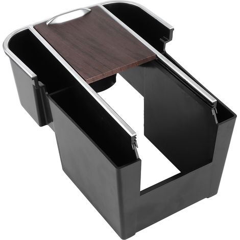 Boîte de rangement multifonctionnelle pour accoudoir, compatible avec Land Rover Discovery Sport 2020, aspect bois. (1/5)