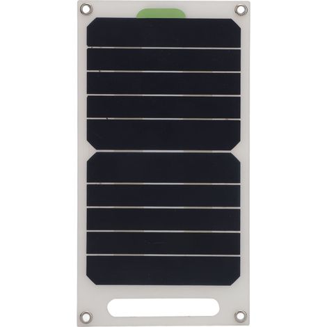 Panneau solaire portable 10 W en silicium monocristallin étanche, avec boucles et ventouses, idéal pour le camping, les caravanes et la randonnée. (1/5)