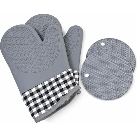 Lot de 1 Paire de Gants Cuisine et 2 Maniques Cuisine (1/5)