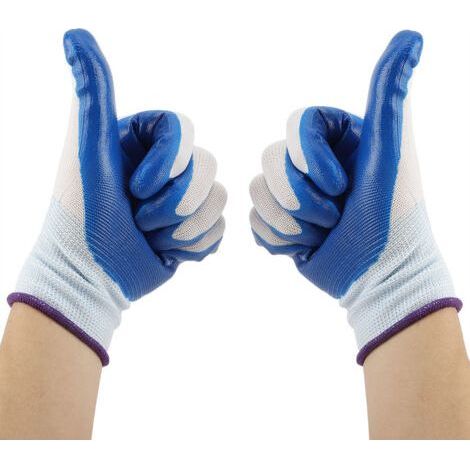 Gants de protection de travail, gants de jardinage résistants à l'huile, ergonomiques, sûrs, flexibles, imperméables, pour le nettoyage du jardin agricole et horticole (1/5)