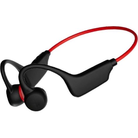 G1 Knochenschallkopfhörer, hinter dem Ohr, IPX8 wasserdicht, Bluetooth 5.4, kabellos, für Sport und Fitness, rot.