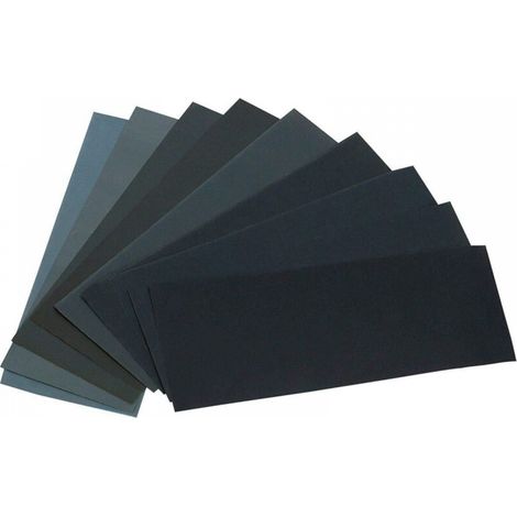 24 feuilles de papier de verre pour le ponçage du bois et du métal, grains 120/150/180/240/320/400/600/800/1000/1500/2500/3000 (1/5)