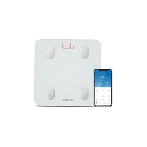 RENPHO Intelligente Badezimmerwaage ES-26M-WH Weiß
