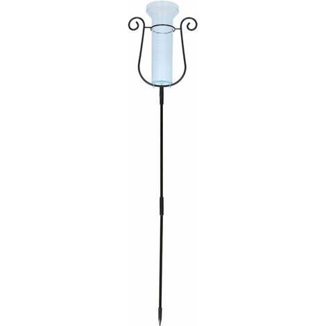 Pluviomètre Bellatio Design - 75 cm - vert et noir - piquet de sol robuste (1/5)