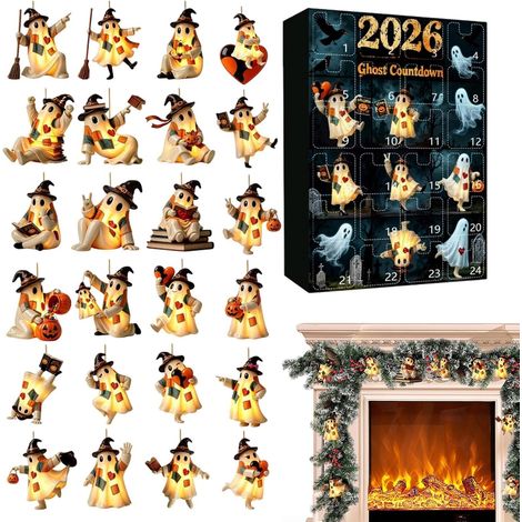 Calendrier De Compte À Rebours Ornements Pendentifs 2D En Acrylique  Décor d'Halloween Avent Pour Adultes Salon Ferme Maison Hantée (1/5)