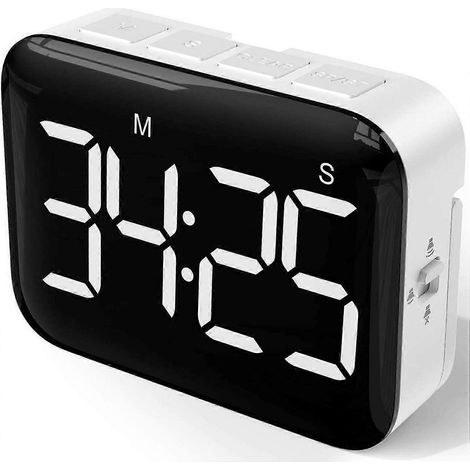 Minuteur de cuisine numérique - Minuteur magnétique à compte à rebours avec grand écran LED et volume sonore élevé, idéal pour la cuisine. (1/5)