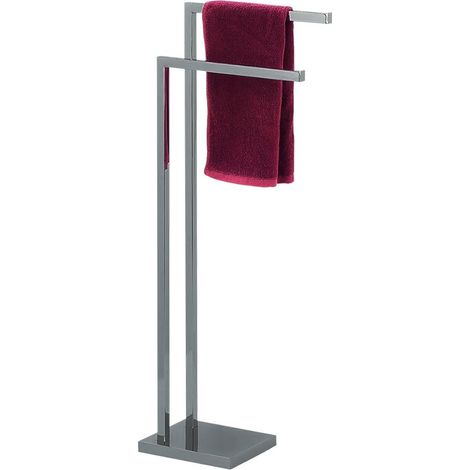 Piantana porta asciugamani finitura a specchio a 2 bracci (1/5)